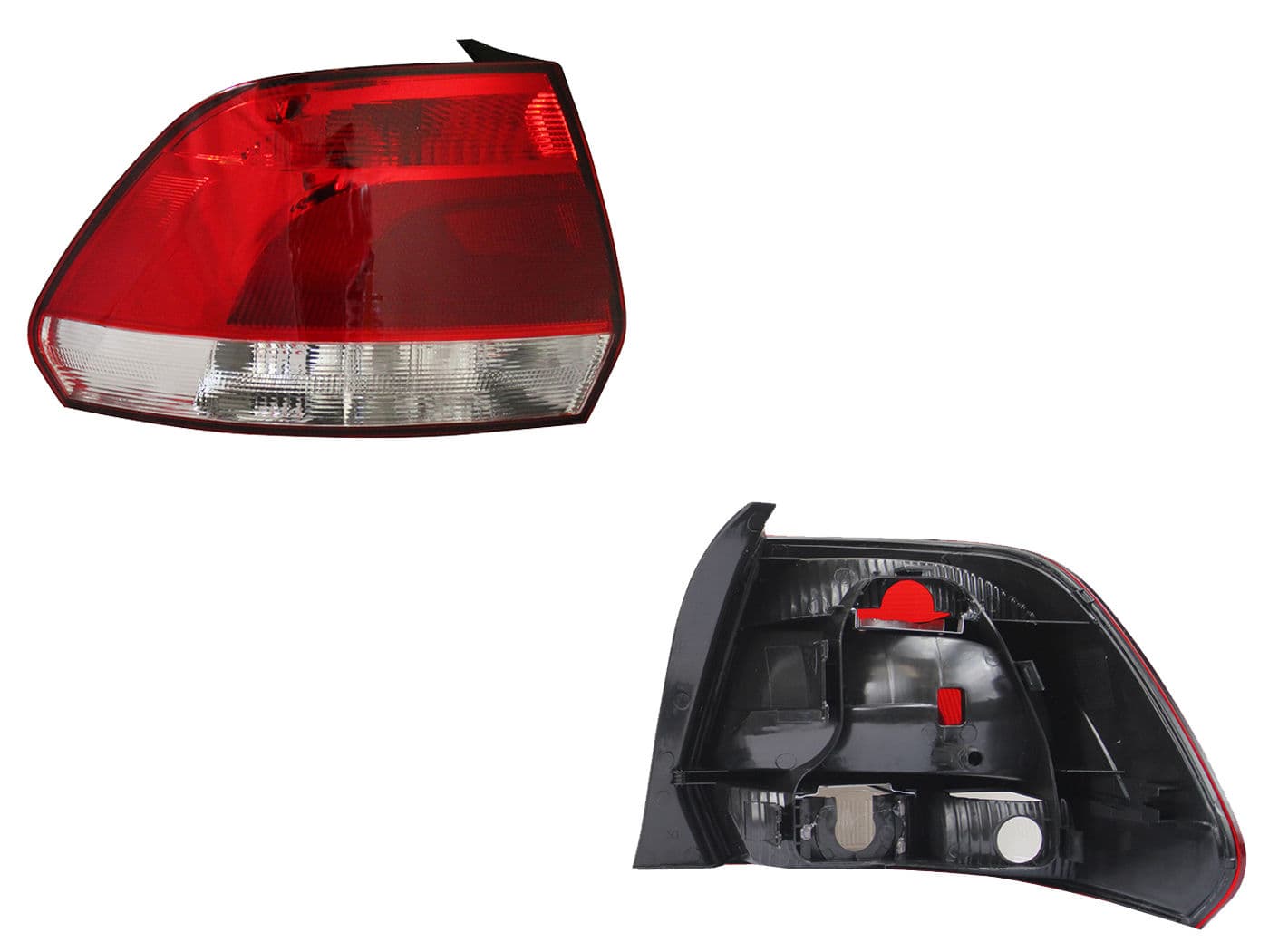 Calavera Izquierda Volkswagen Vento 2014-2015 Sin Arnés Rojo Blanco