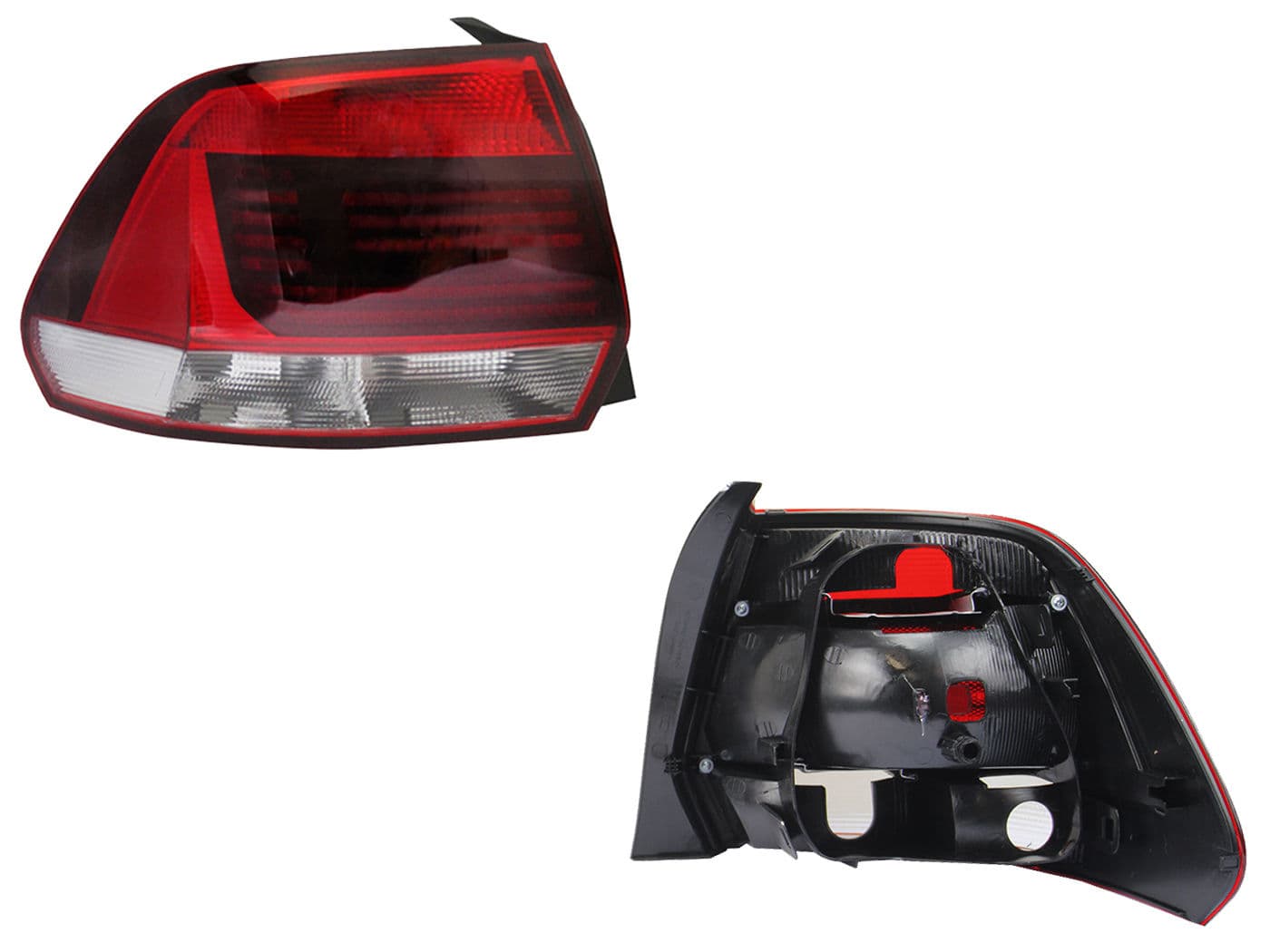 Calavera Izquierda Volkswagen Vento 2016-2022 Sin Arnés Rojo Blanco