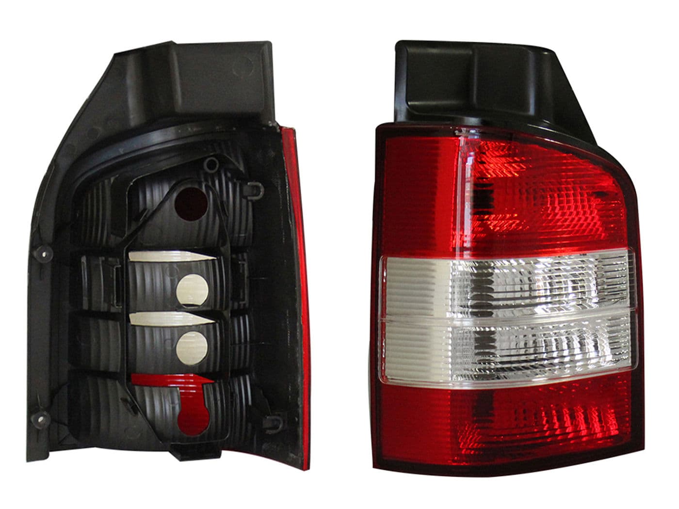 Calavera Derecha Volkswagen Transporter 2011-2015 Sin Arnés Rojo Blanco