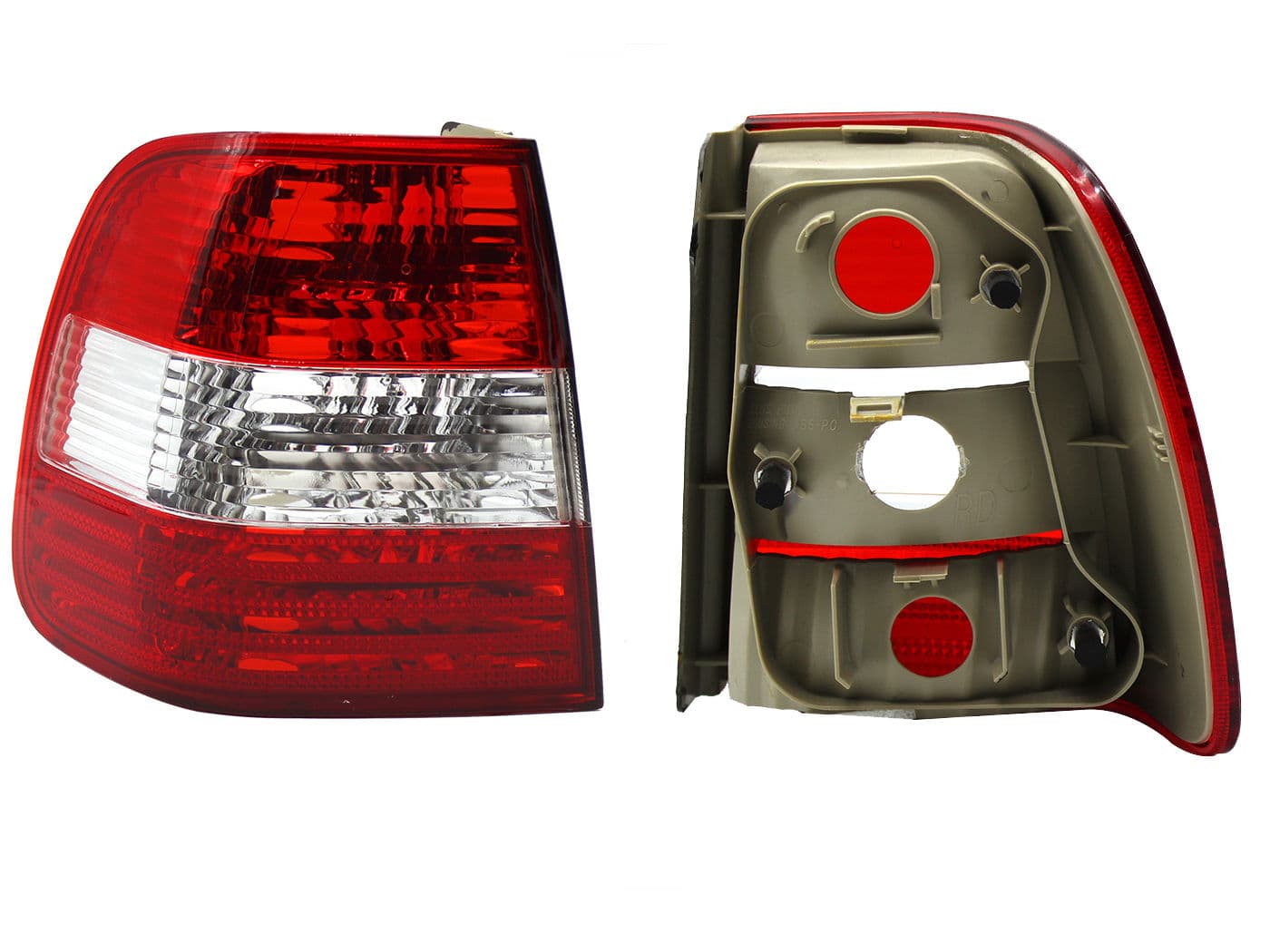 Calavera Izquierda Exterior Volkswagen POLO 4 Puertas 2003-2007 Sin Arnés Rojo Blanco