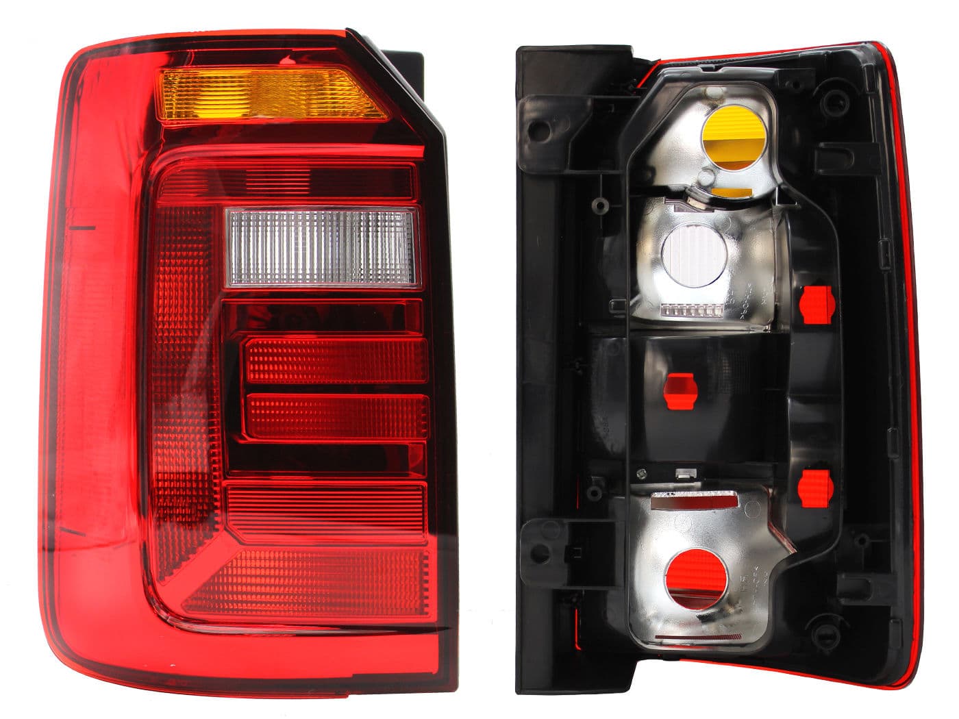 Calavera Izquierda Volkswagen Caddy 2016-2019 Sin Arnés Rojo Blanco Ámbar