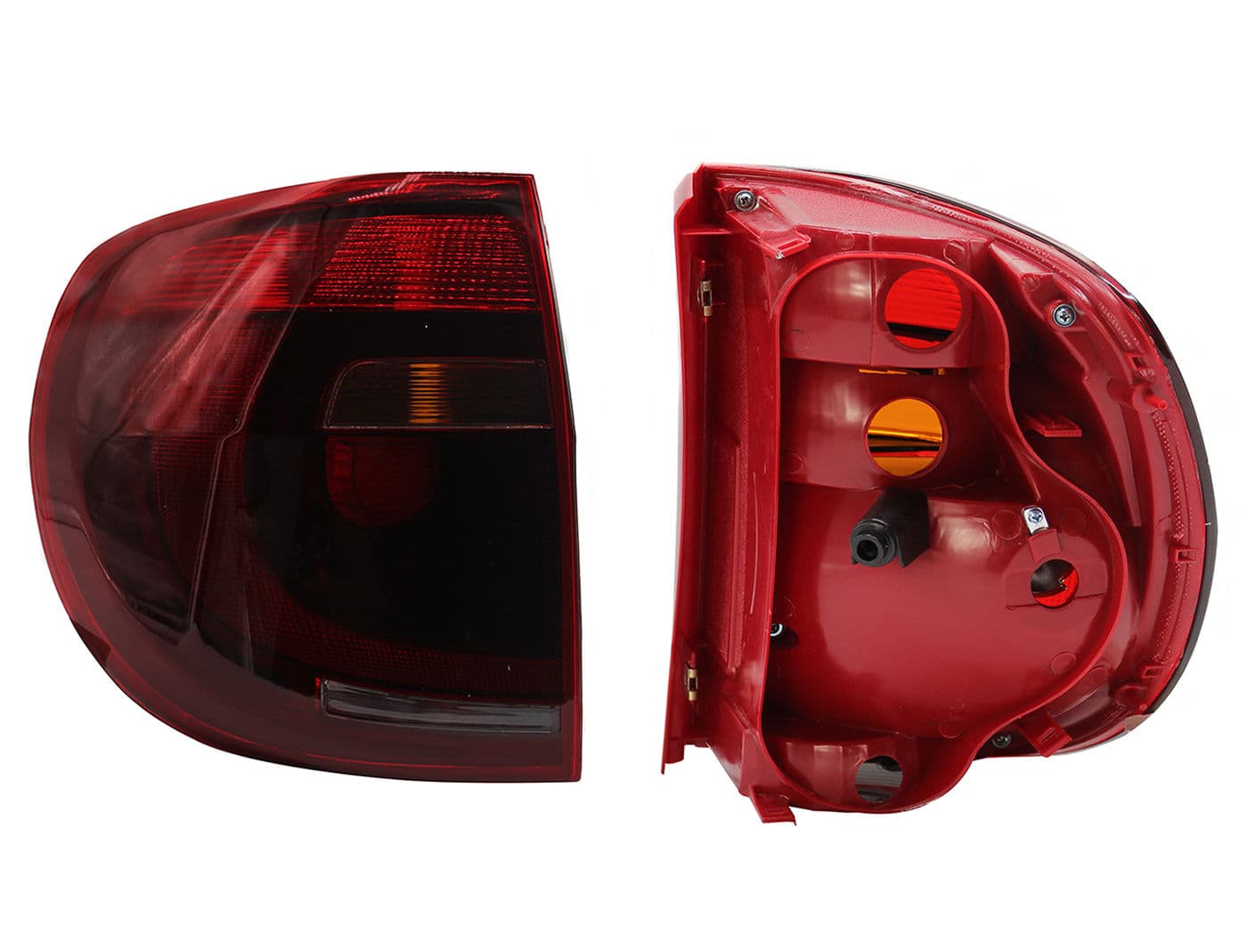 Calavera Izquierda Volkswagen Crossfox 2010-2015 Sin Arnés Oscura Ahumado Rojo Ámbar