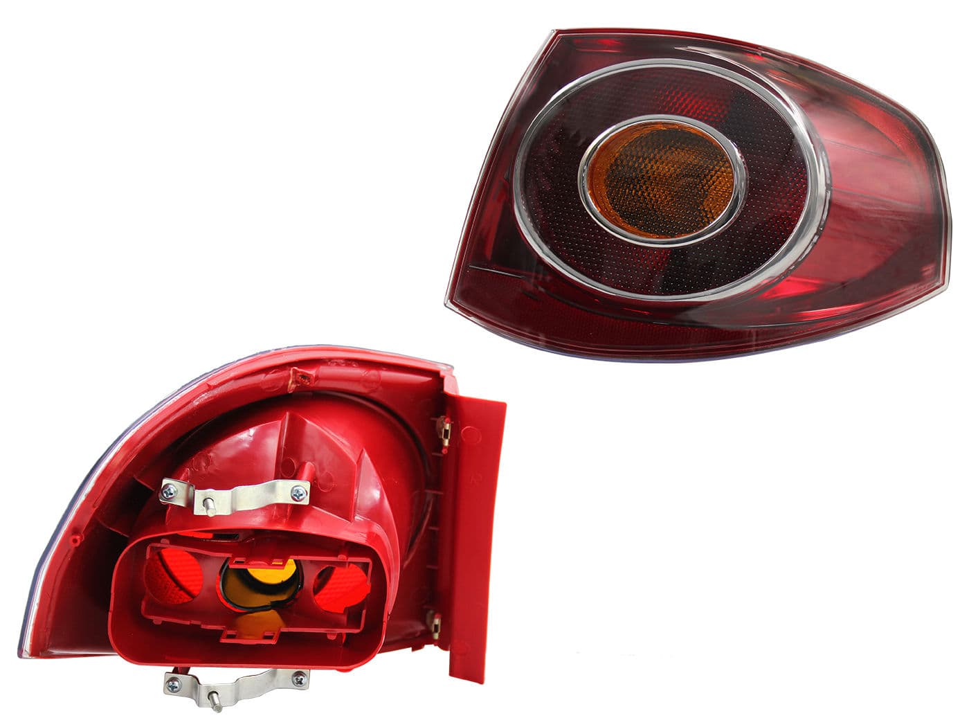 Calavera Derecha Exterior Volkswagen Sport VAN 2007-2009 Sin Arnés Ahumado Rojo Ámbar