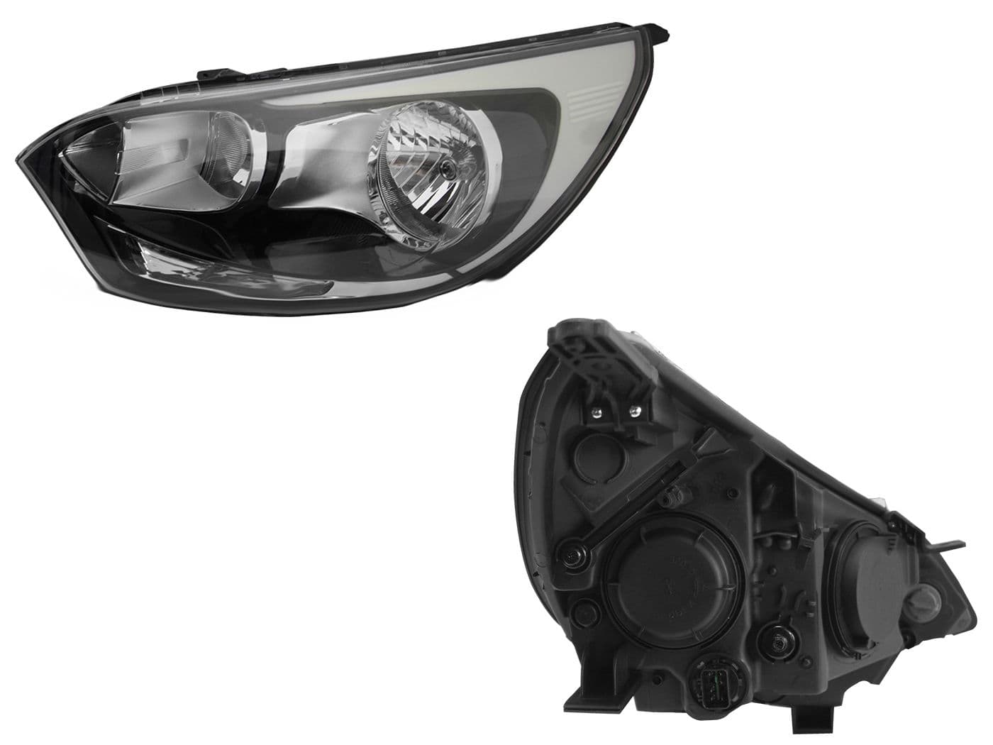 Faro Izquierdo Kia RIO 5 Puertas 2016-2017 Sin Motor Fondo Cromado