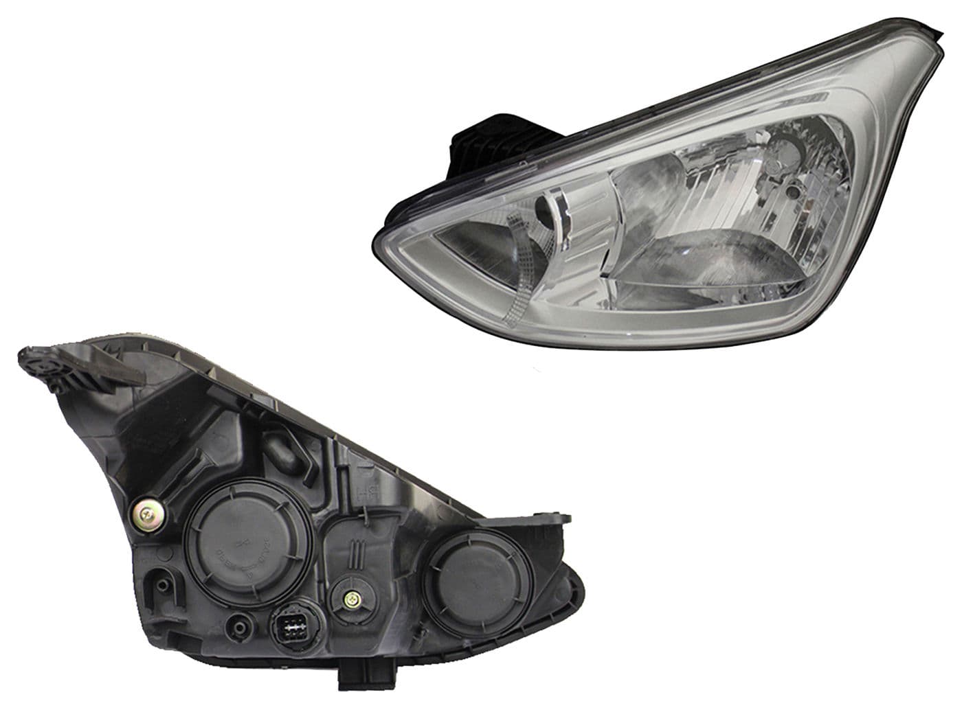 Faro Derecho Hyundai GRAND I-10 4 Puertas 2015-2020 Sin Motor Fondo Cromado