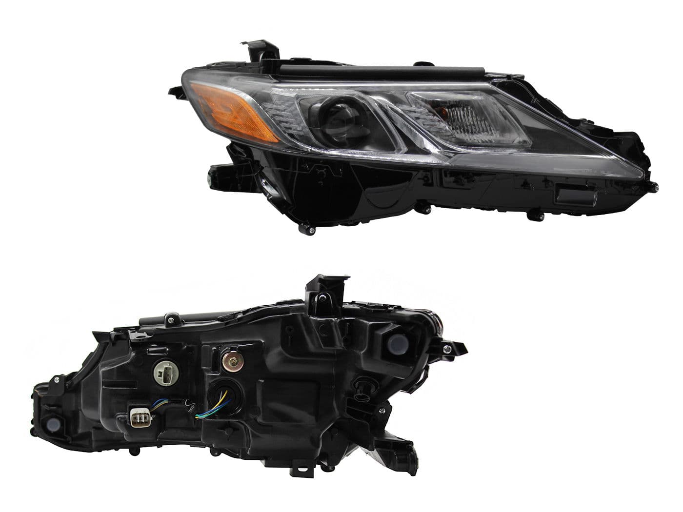 Faro Derecho Toyota CAMRY LE/SE 2018-2024 Con Lupa Con Mica Ámbar
