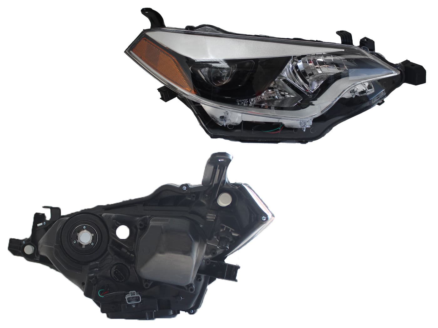 Faro Derecho Toyota COROLLA 2014-2016 Con Lupa Con Led Con Mica Ámbar