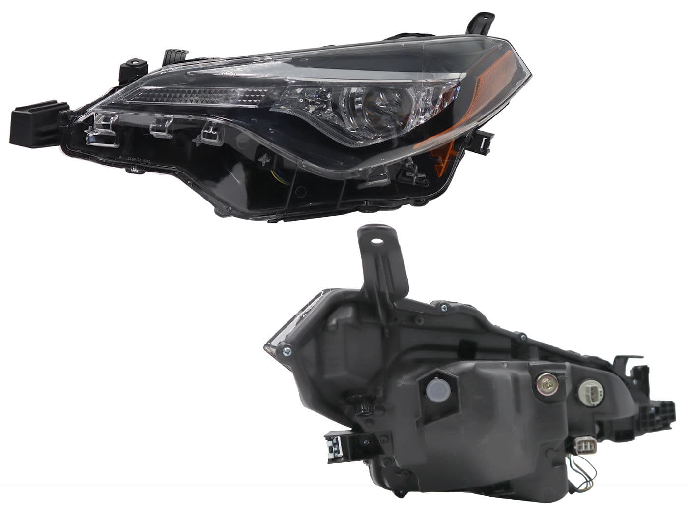 Faro Izquierdo Toyota COROLLA LE 2017-2019 Con Lupa Con Led Con Mica Ámbar