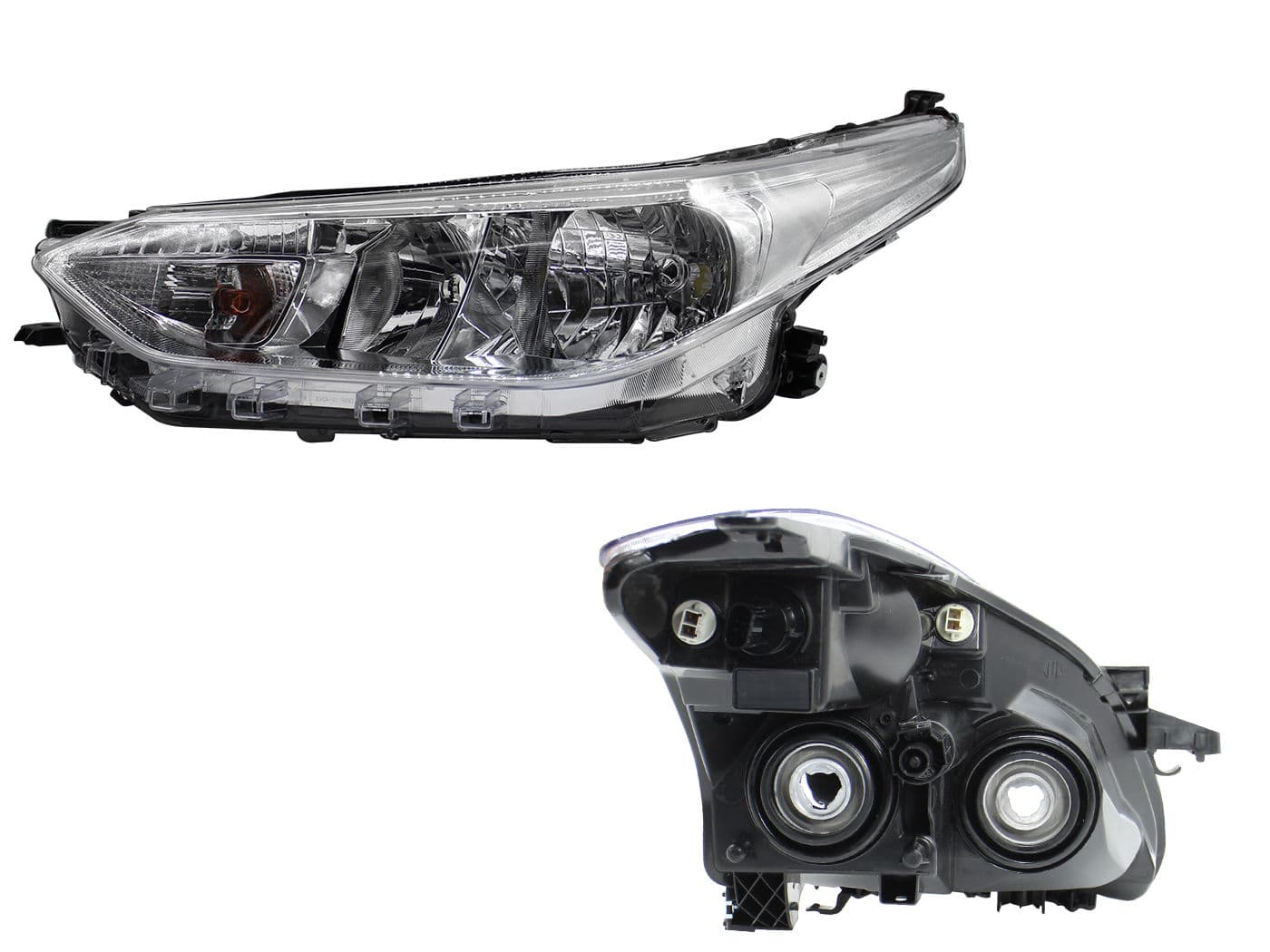 Faro Izquierdo Toyota YARIS 4 Puertas 2018-2020 Fondo Cromado