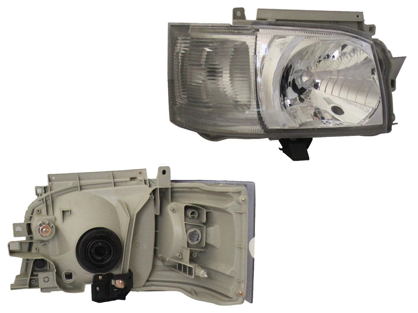 Faro Derecho Toyota HIACE 2005-2010 Fondo Cromado