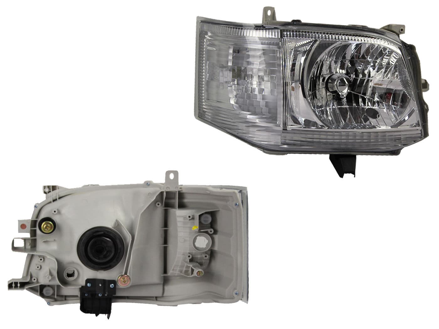 Faro Derecho Toyota HIACE 2011-2013 Fondo Cromado