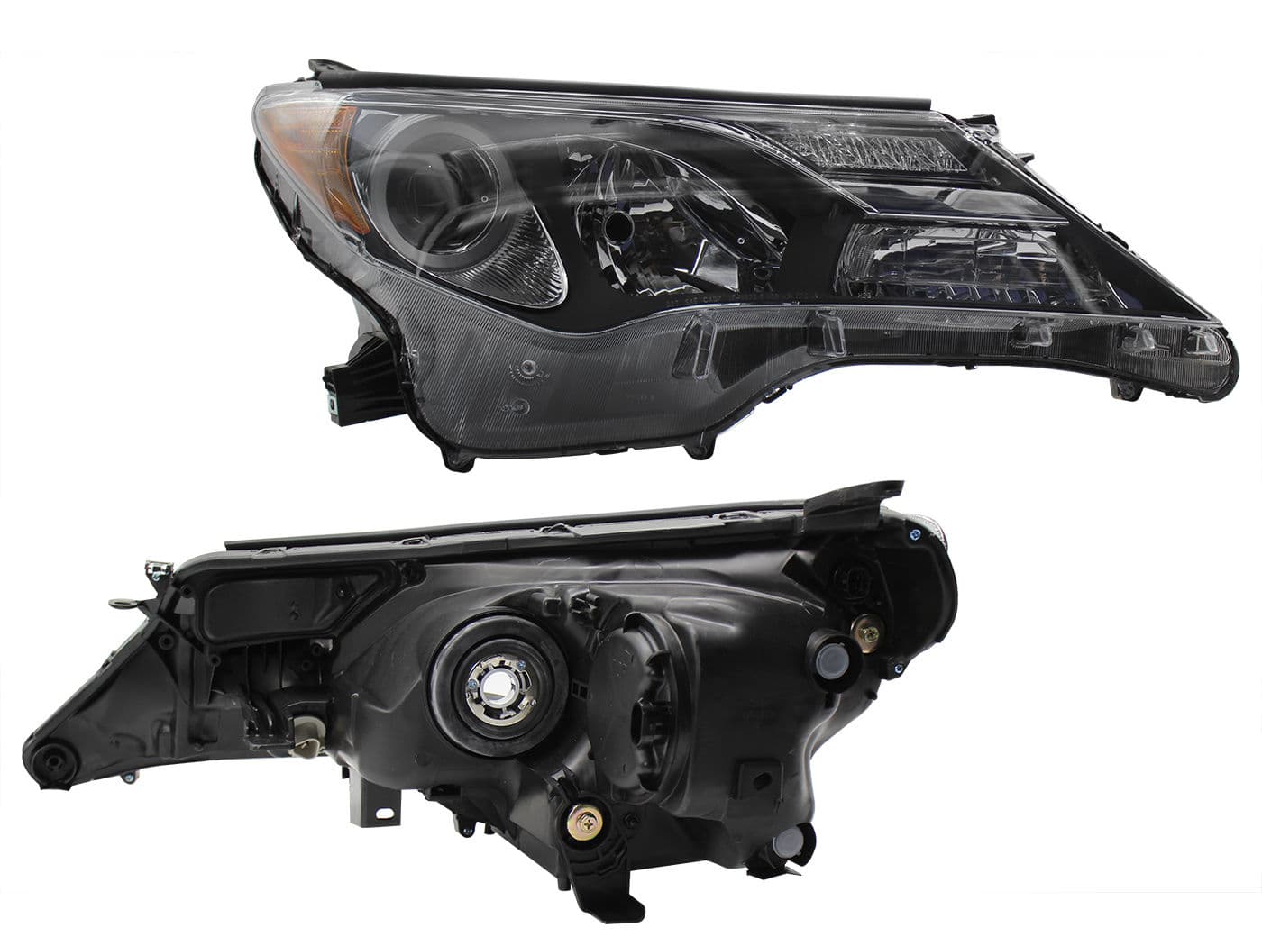 Faro Derecho Toyota RAV-4 2013-2015 Con Lupa Con Mica Ámbar