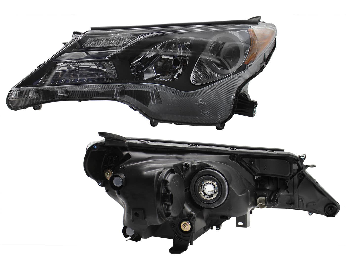 Faro Izquierdo Toyota RAV-4 2013-2015 Con Lupa Con Mica Ámbar