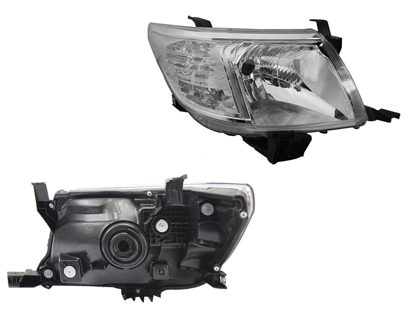 Faro Derecho Toyota HILUX 2012-2015 Fondo Cromado