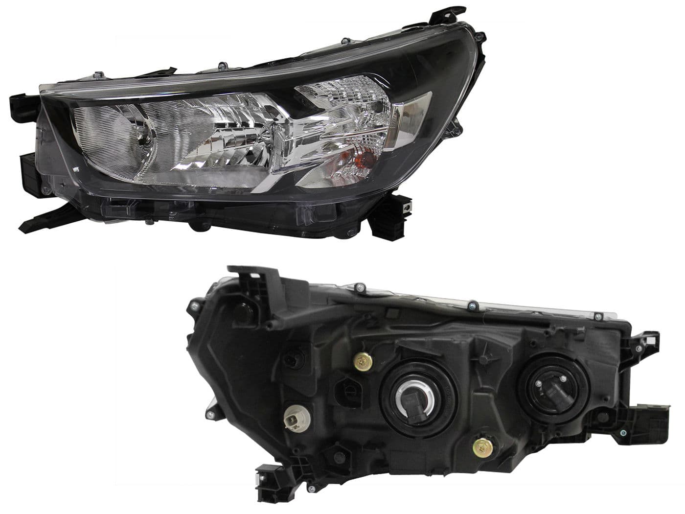 Faro Izquierdo Toyota HILUX 2WD SR/DIESEL MT 2021-2025 Fondo Cromado