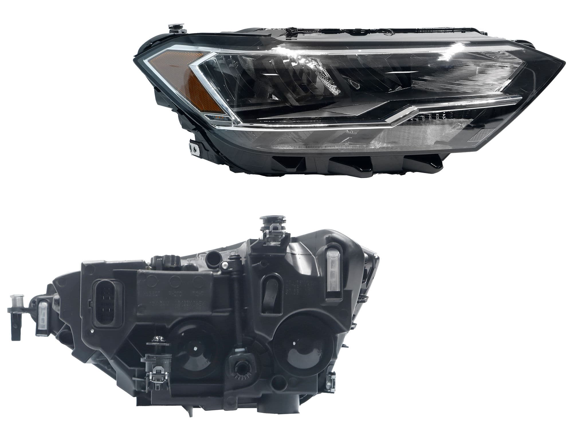 Faro Derecho Volkswagen JETTA A7 2019-2024 Con Led Con Mica Ámbar