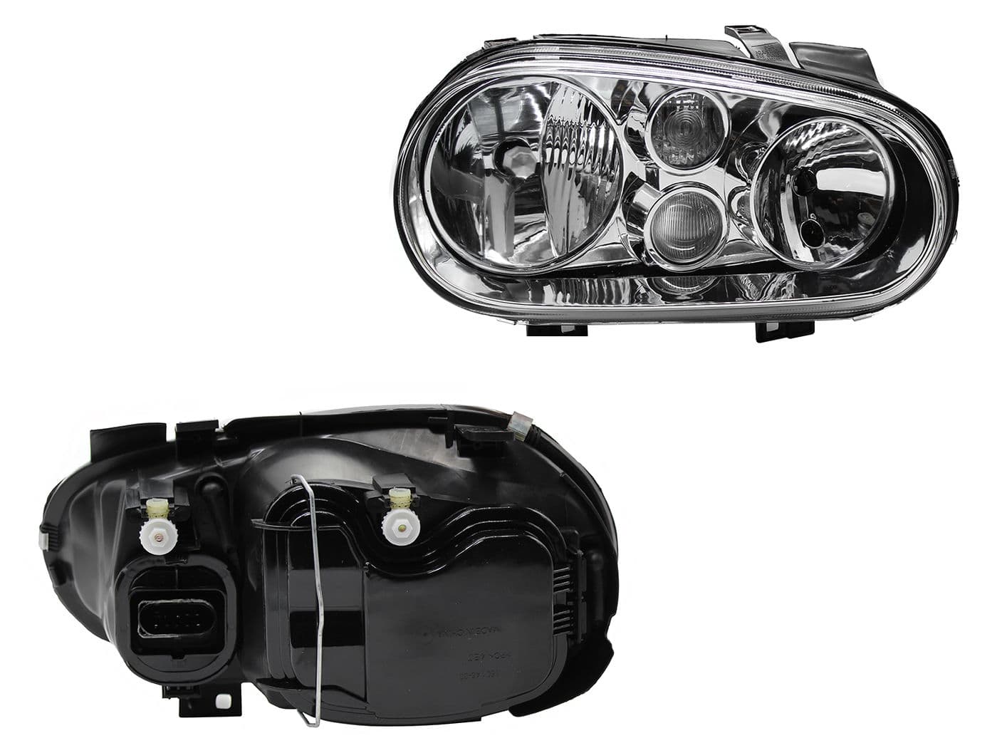 Faro Derecho Volkswagen GOLF A4 1999-2007 Con Lupa Fondo Cromado