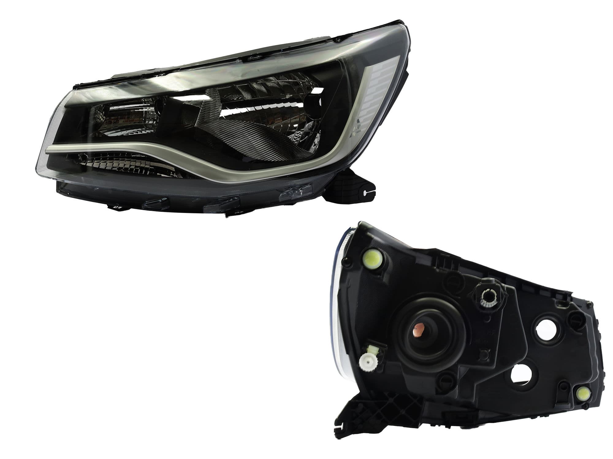 Faro Izquierdo Volkswagen SAVEIRO EXTREME 2024-2026 Fondo Cromado