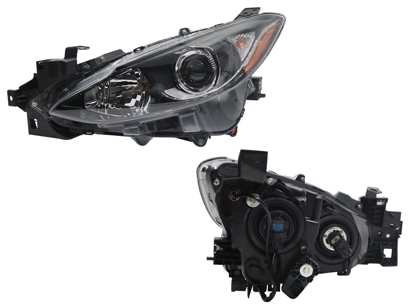 Faro Izquierdo Mazda MAZDA 3 4 Puertas 2014-2016 Con Lupa Con Mica Ámbar