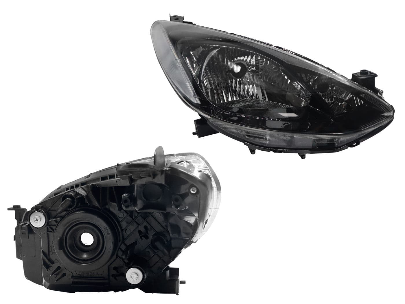 Faro Derecho Mazda MAZDA 2 2012-2015 Fondo Cromado