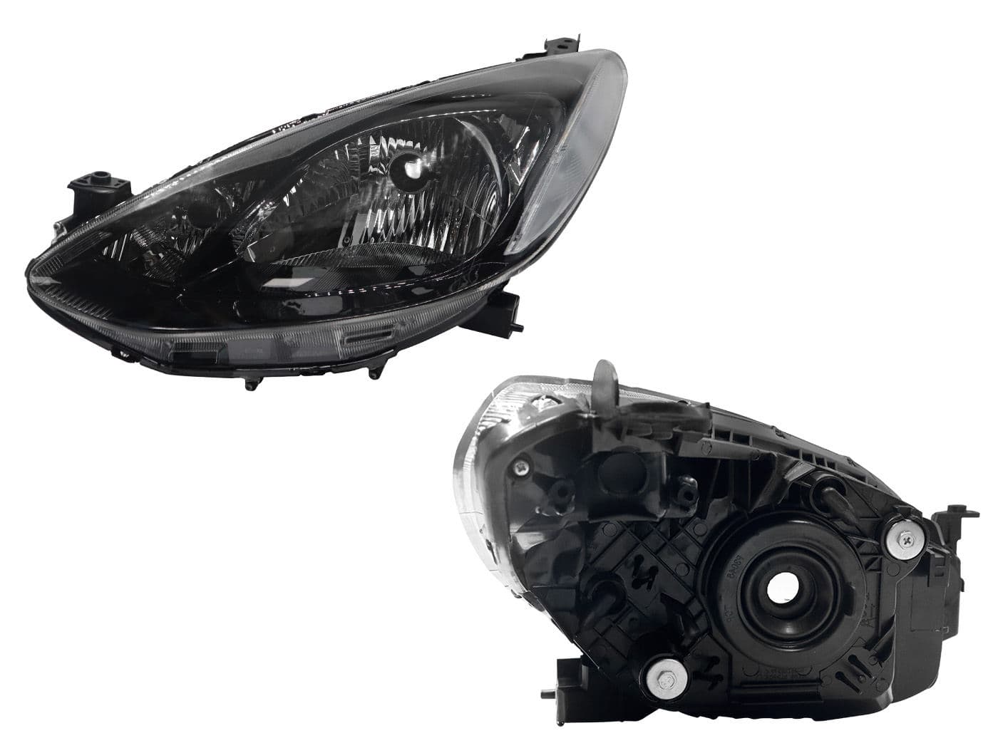 Faro Izquierdo Mazda MAZDA 2 2012-2015 Fondo Cromado