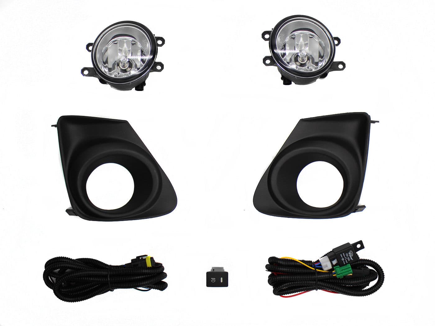 Kit Faro Aux C/Cables C/Rejillas Negras C/Focos Toyota Corolla 2011 2013