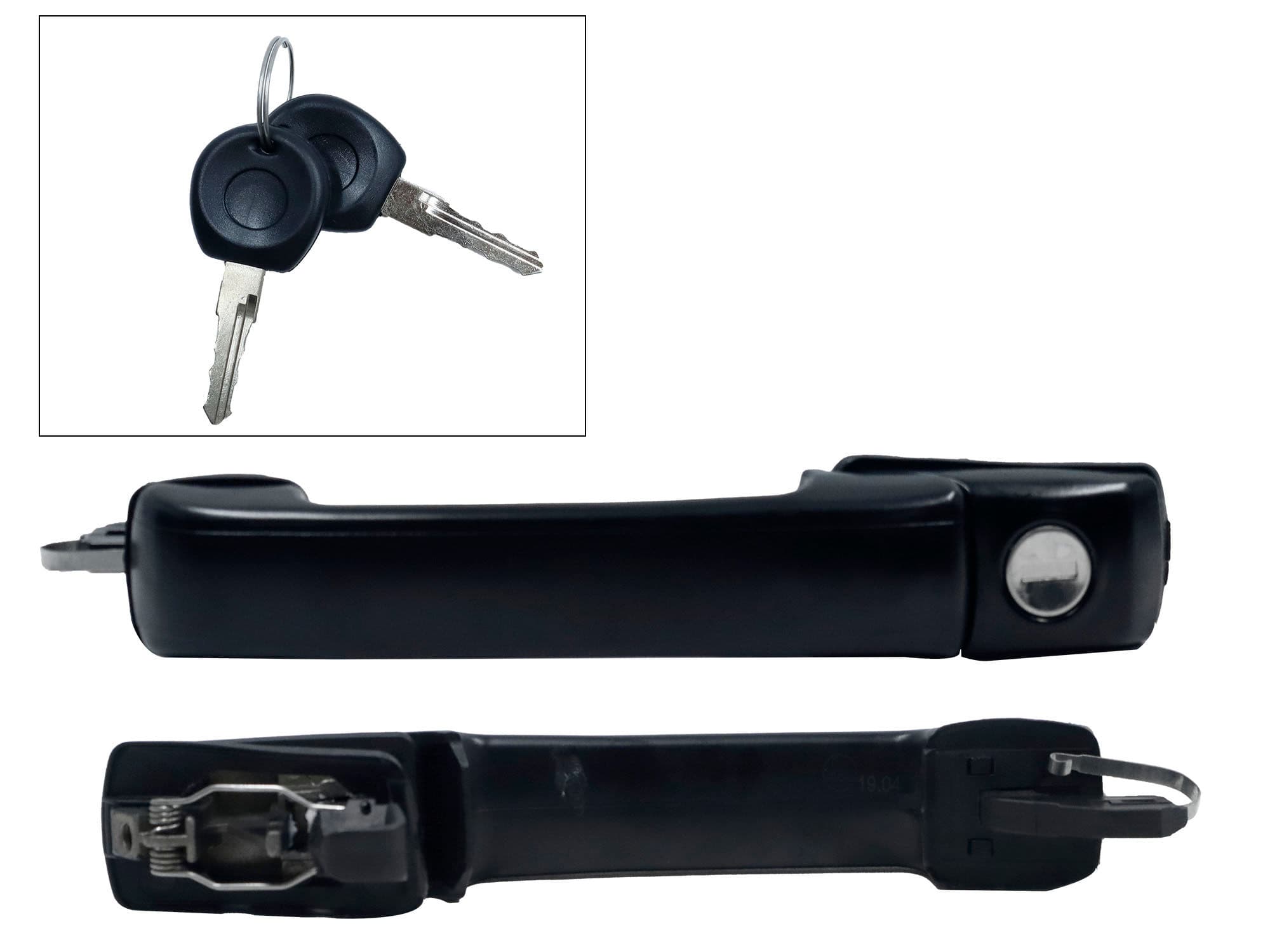 manija exterior delantera izquierda/derecha c/cilindro lisa negra volkswagen jetta/golf a3 1993-1998