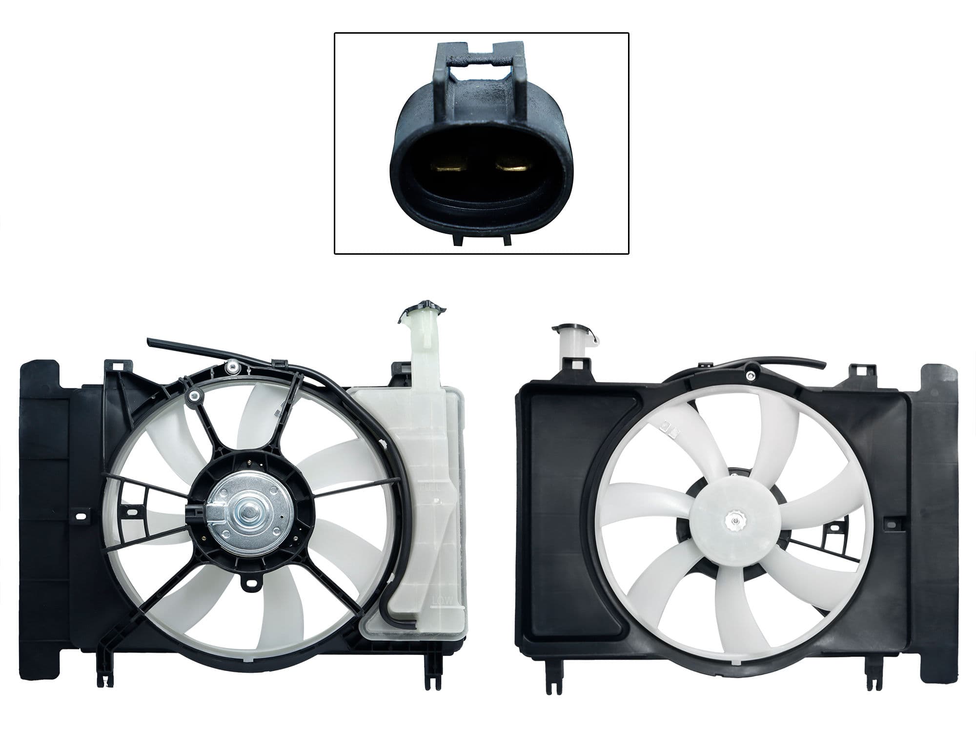 Motoventilador Toyota Yaris 1.5L 2006-2017 Con Aire 2 Pines Con Tolva Con Resistencia