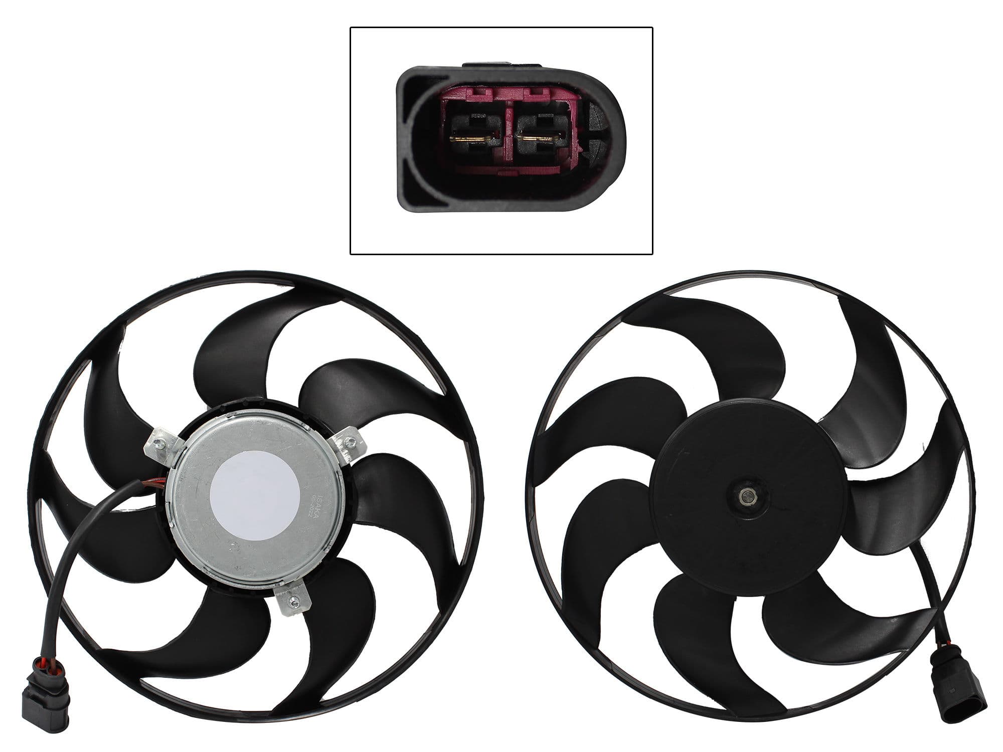 Motoventilador Volkswagen Jetta A6 Bicentenario 2.5L 2010-2018 Con Aire 2 Pines Sin Tolva Sin Resistencia