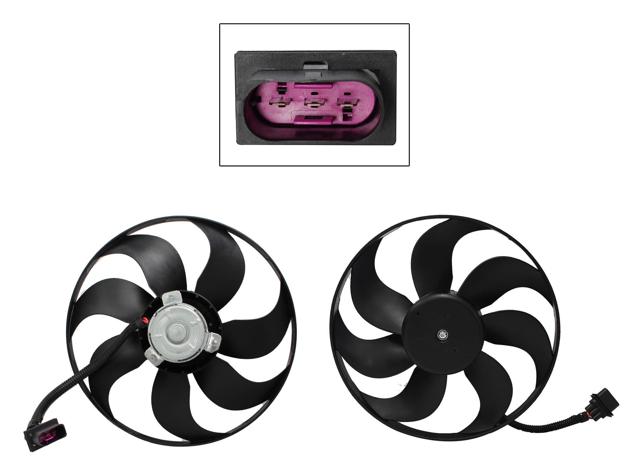 Motoventilador Volkswagen Jetta/golf A4/clasico 1.8L / 2.0L 1999-2015 3 Pines Sin Tolva Sin Resistencia