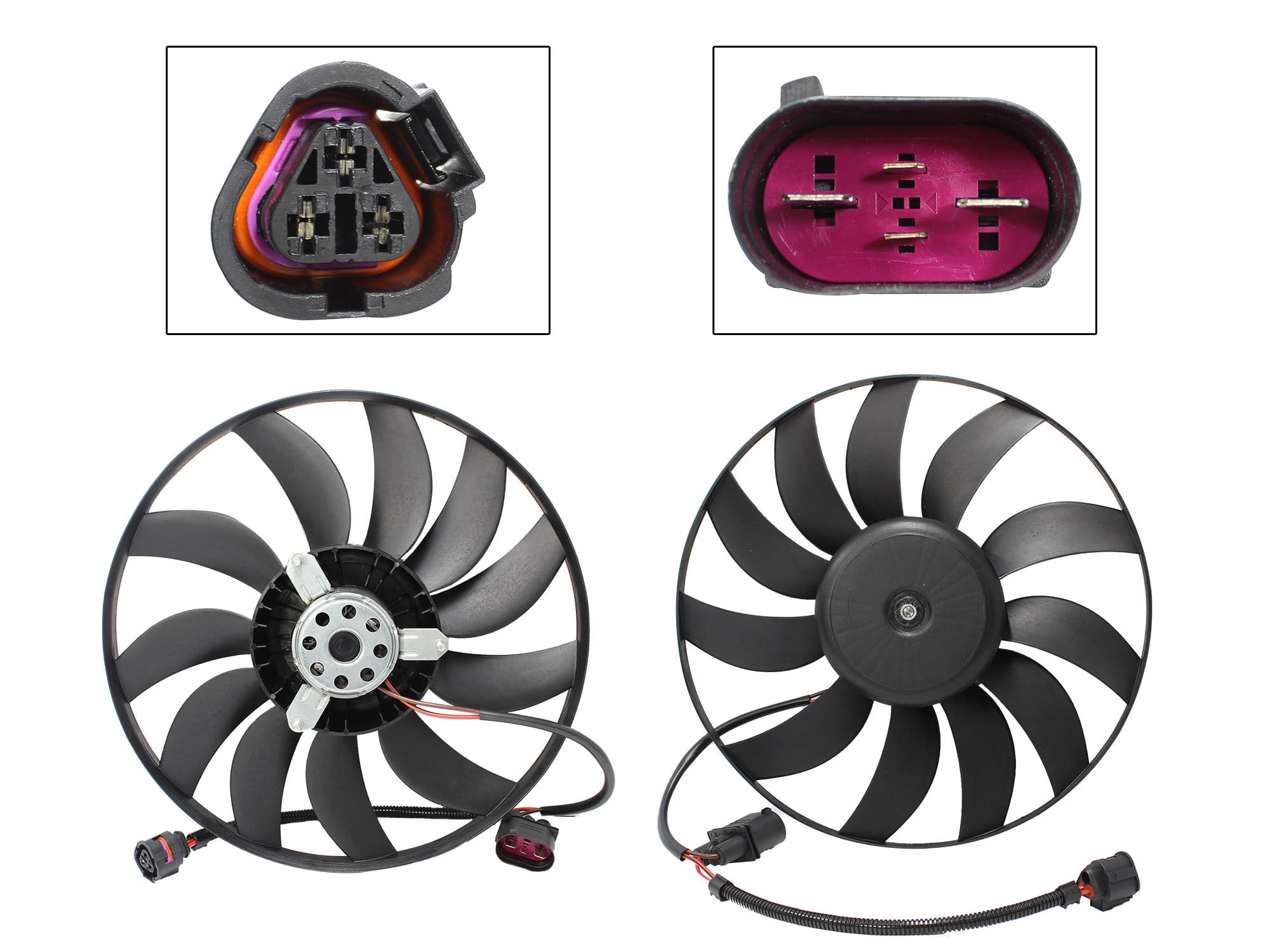 Motoventilador Volkswagen GOLF A5/a6 GTI Diesel 1.9L / 2.0L 2008-2013 Con Aire 4 Pines Sin Tolva Sin Resistencia