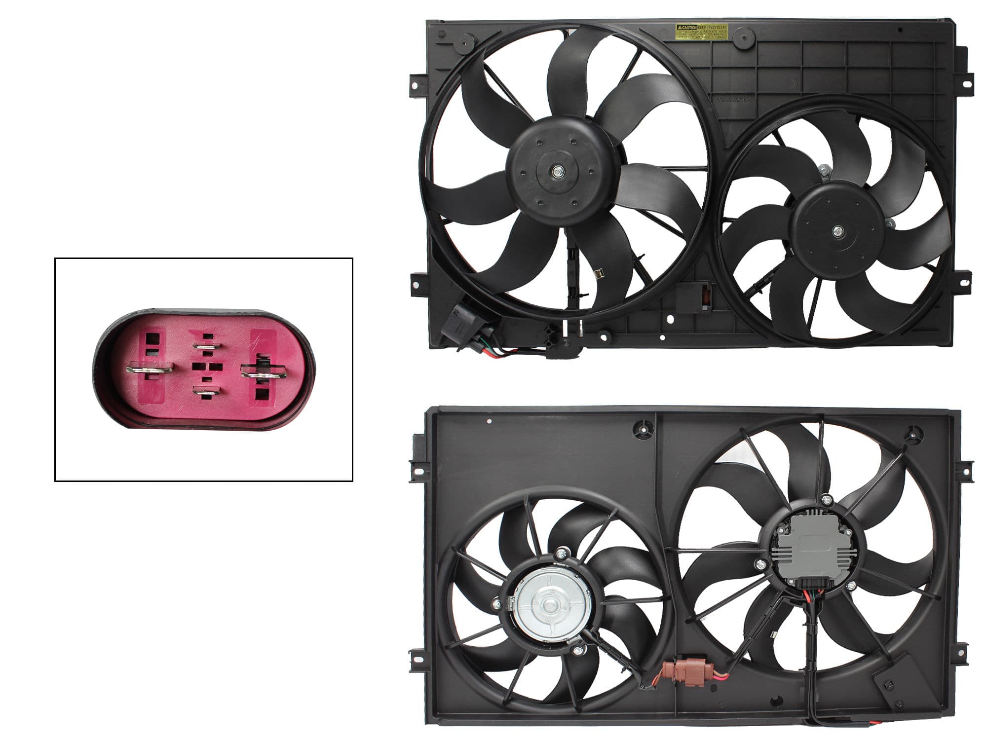 Motoventilador Volkswagen BORA Diesel 1.9L 2006-2010 Con Aire 4 Pines Con Tolva Con Resistencia
