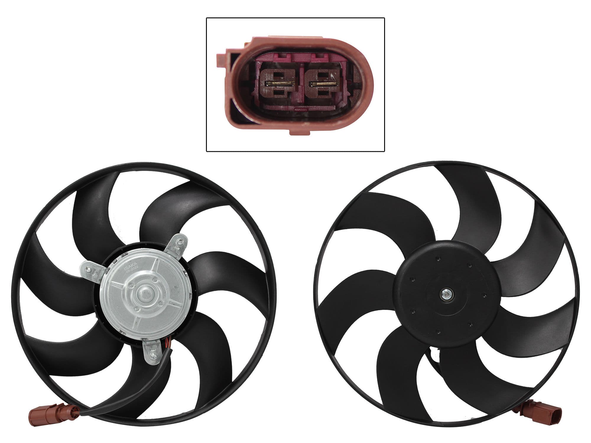 Motoventilador Volkswagen BORA Gasolina 2.5L 2006-2010 Con Aire 2 Pines Sin Tolva Con Resistencia