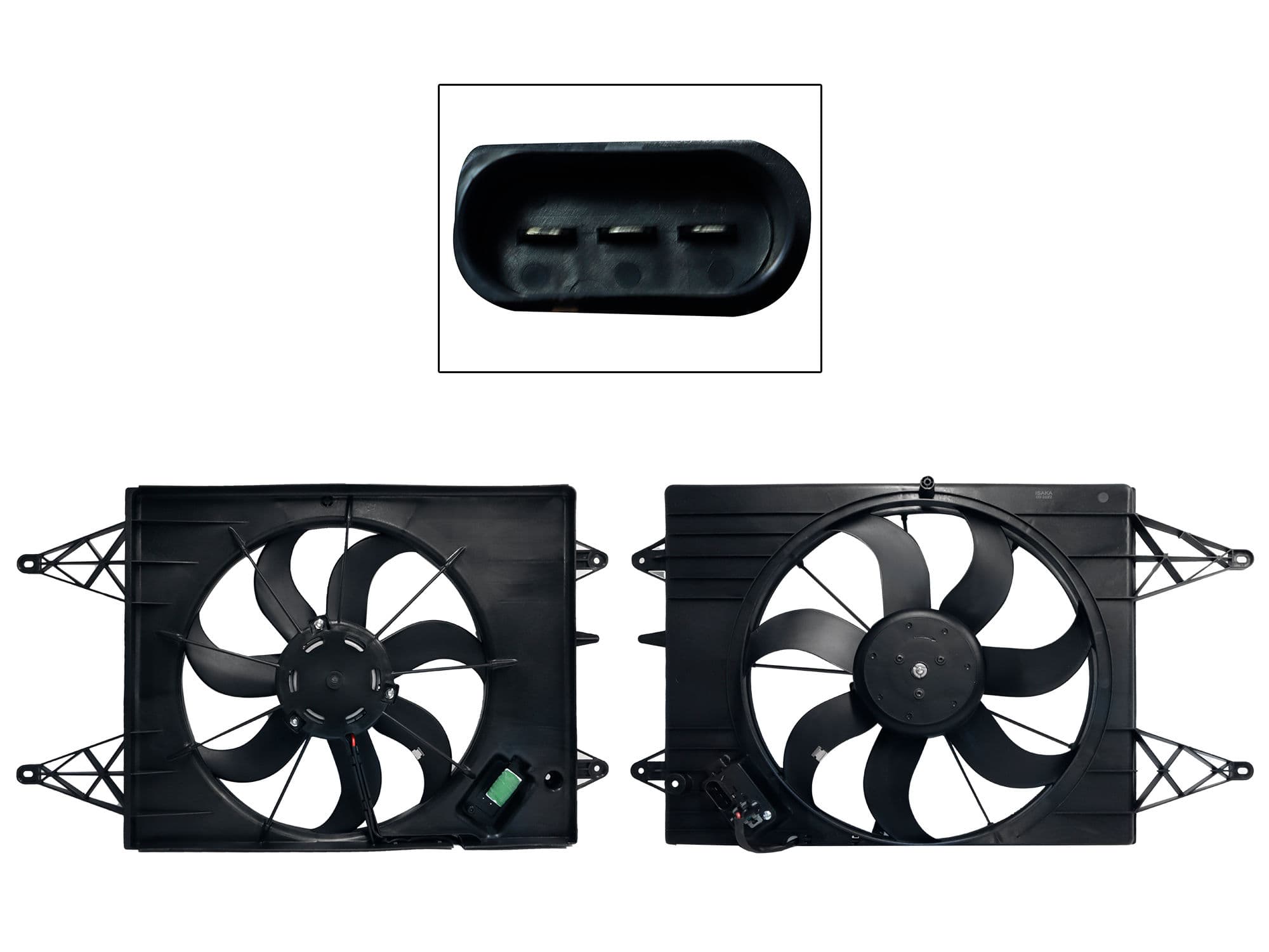 Motoventilador Volkswagen GOL 1.6L 2008-2021 Con Aire 3 Pines Con Tolva Con Resistencia