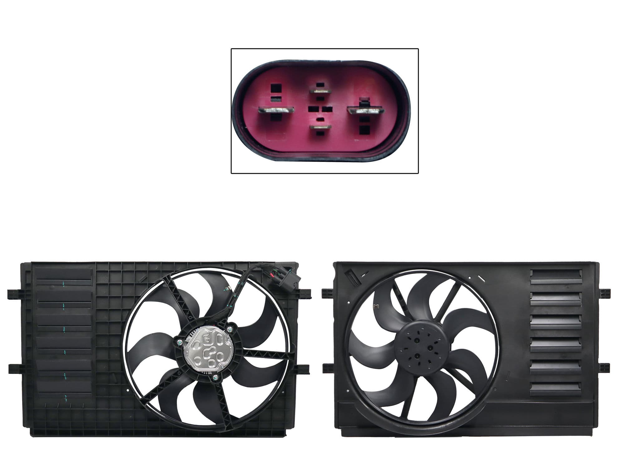 Motoventilador Volkswagen Vento 1.6L 2016-2022 Con Aire 4 Pines Con Tolva Sin Resistencia