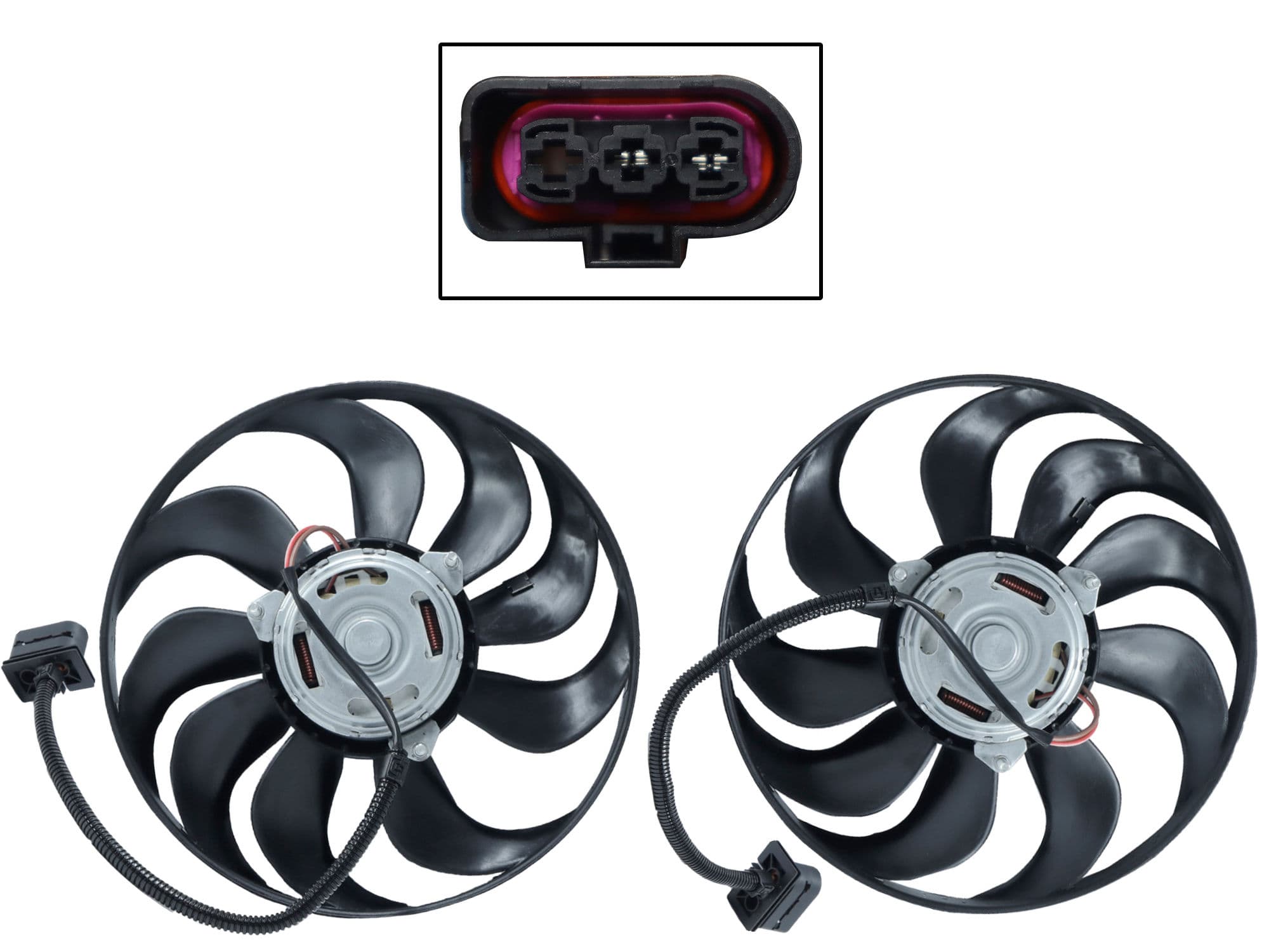 Motoventilador Volkswagen Lupo/polo 1.6L / 2.0L 2003-2016 Con Aire 2 Pines Sin Tolva Sin Resistencia
