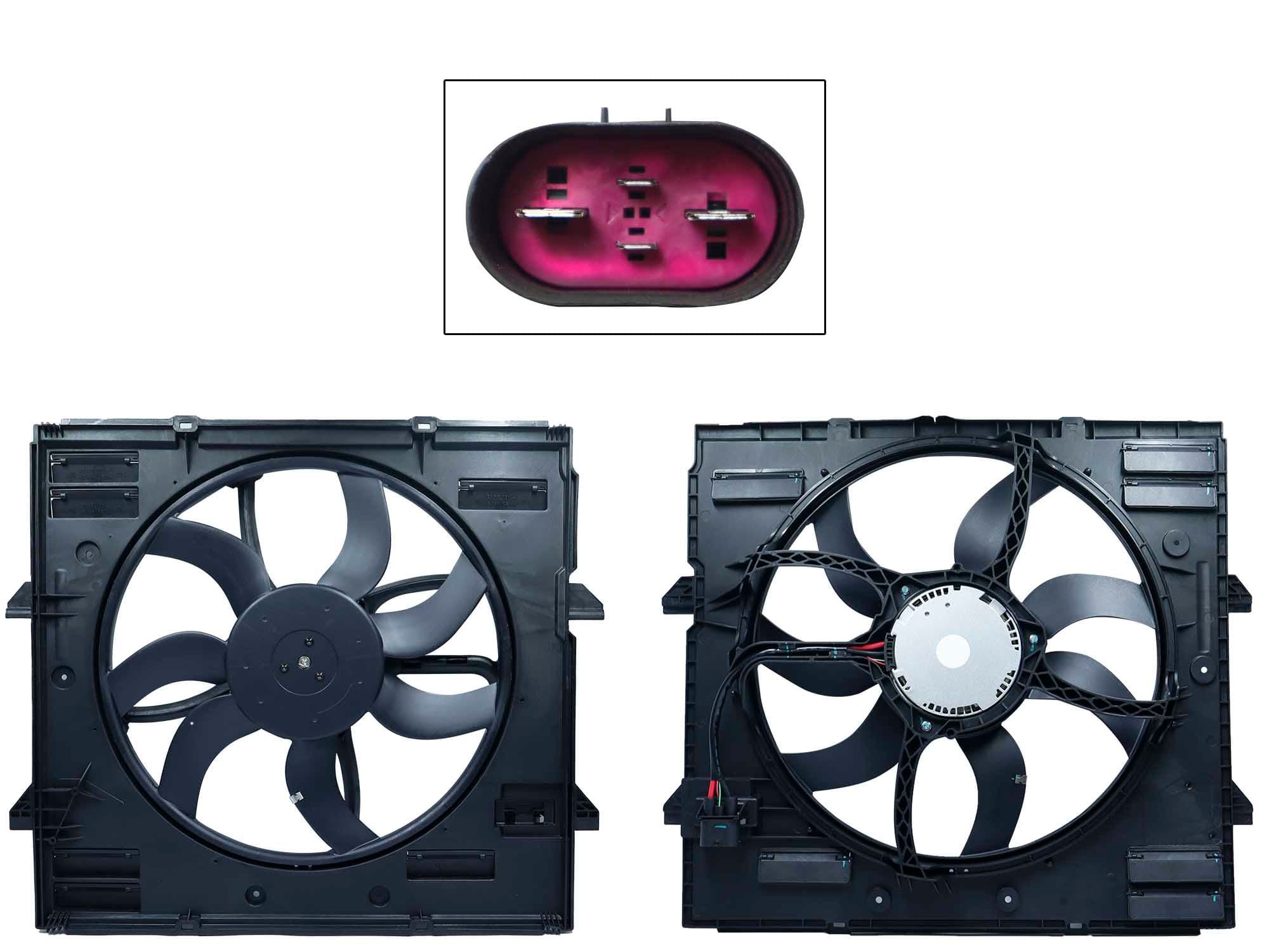 Motoventilador Volkswagen Amarok 2.0L 2010-2023 Con Aire 4 Pines Con Tolva Con Resistencia