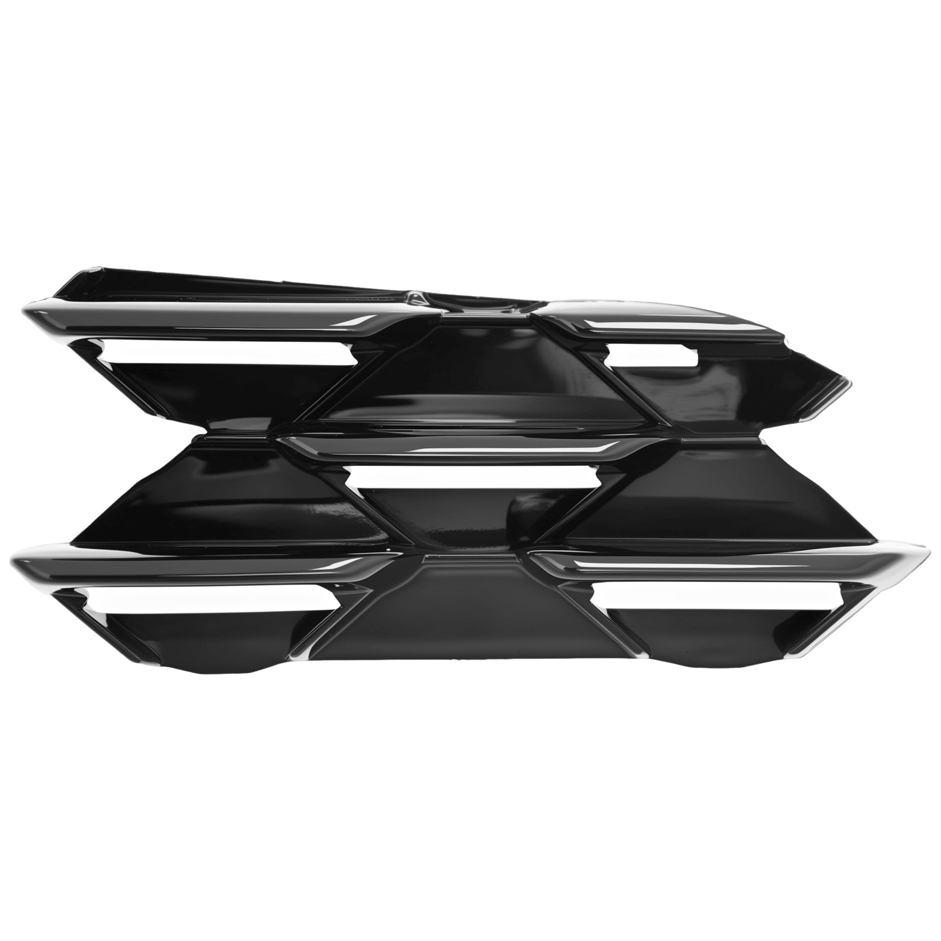 Moldura Rejilla Delantera Izquierdo Mazda 3 2019-2025 Sin Hoyo Para Sensor Exterior Negro Mate 4 Puertas