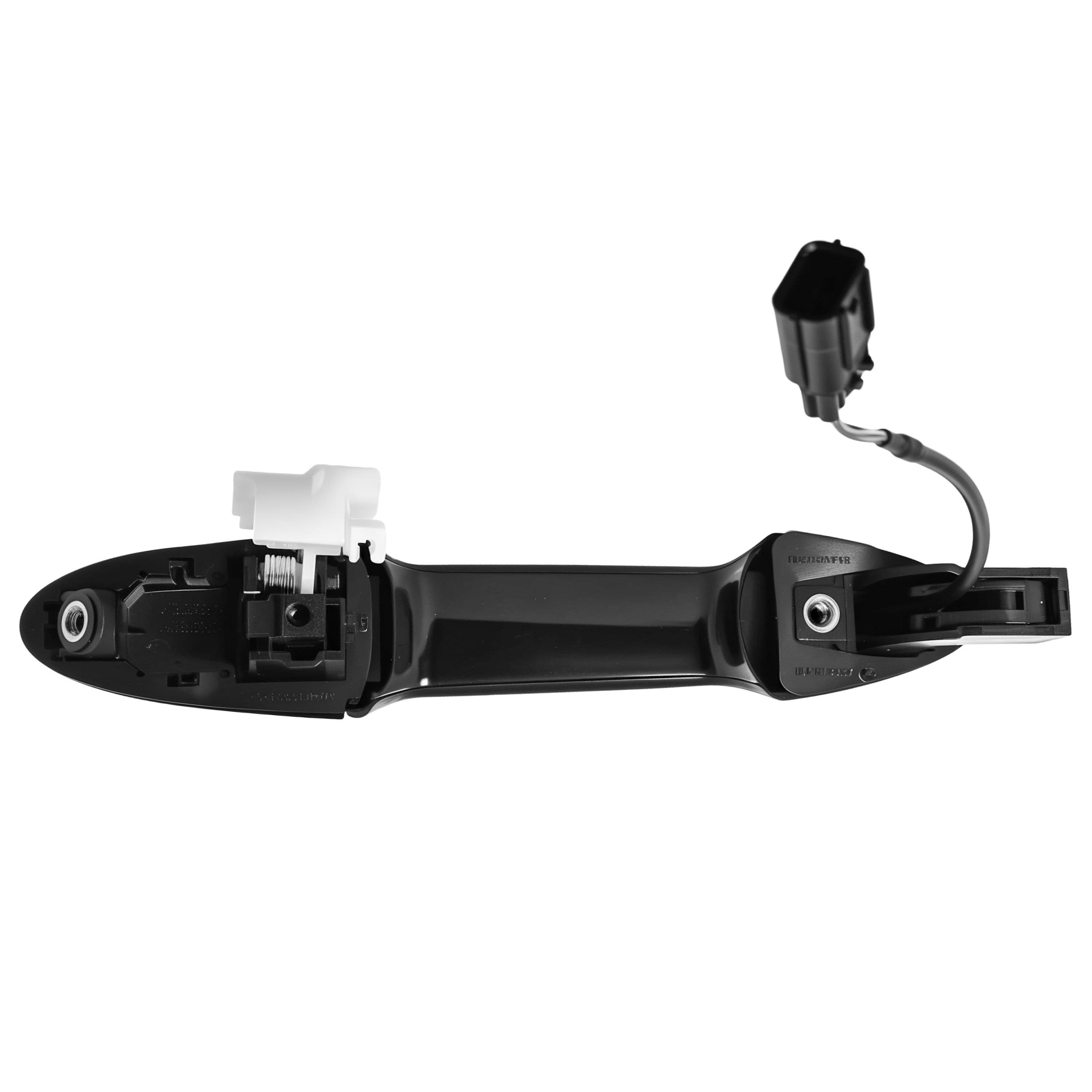 Manija Exterior Izquierdo Honda Fit 2015-2018 Negro Lisa Plástico Con Sensor 6 Pins Sin Hoyo Para Llave Delantera
