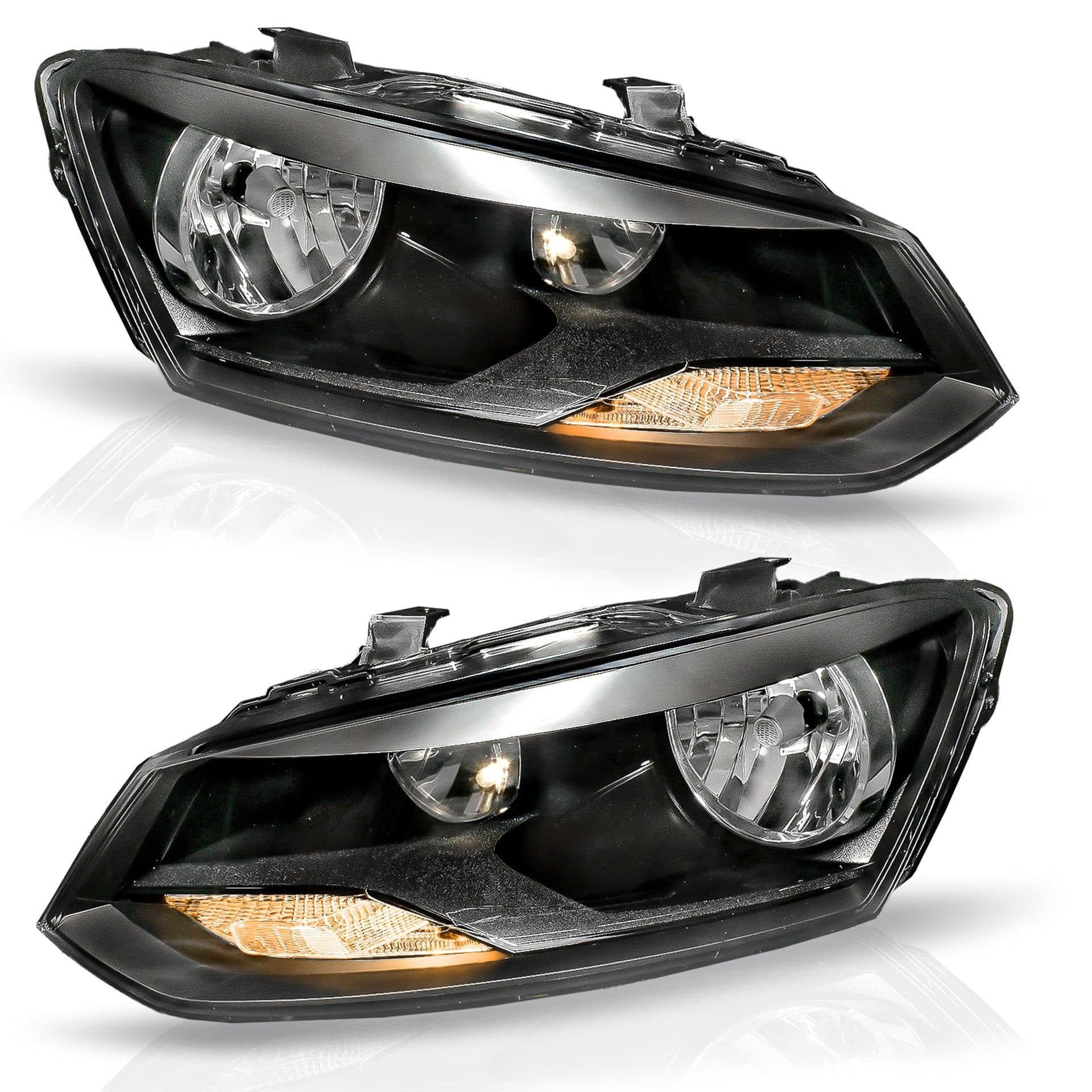 Par Faros Volkswagen Vento 20162022/ Polo 20132014/20172022 manual 2 as fondo Fondo Negro
