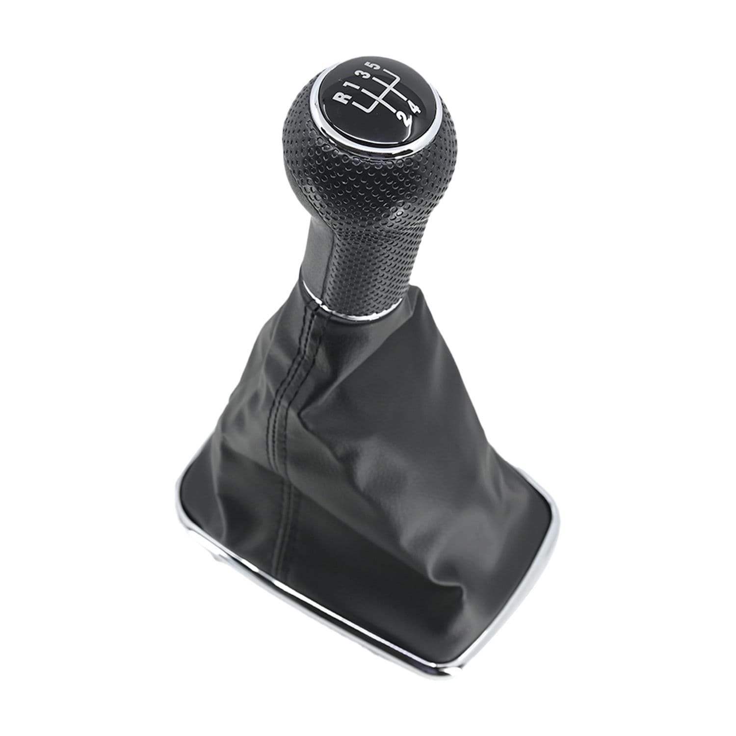 Perilla Volkswagen Jetta A4 1999-2015 Con Negra/Cromo 5 Velocidades Vinipiel Tipo Original