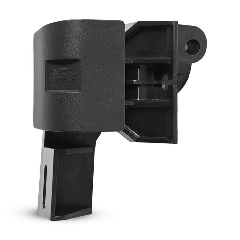 Manija Interior De Cofre Ford Super Duty 2015-2025 Corrugada Negra Plastico Apertura Delantera