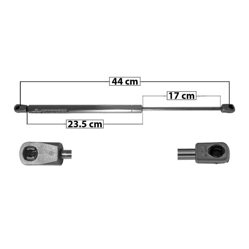 Amortiguador Cofre Ford Super Duty 1999-2006 44 23.5 17 Entrada Tipo 18 Entrada 2 Tipo 9 460 103.41 46.91 400 89.92 40.79 8173 Tur Derecha/Izquierda Manijauto