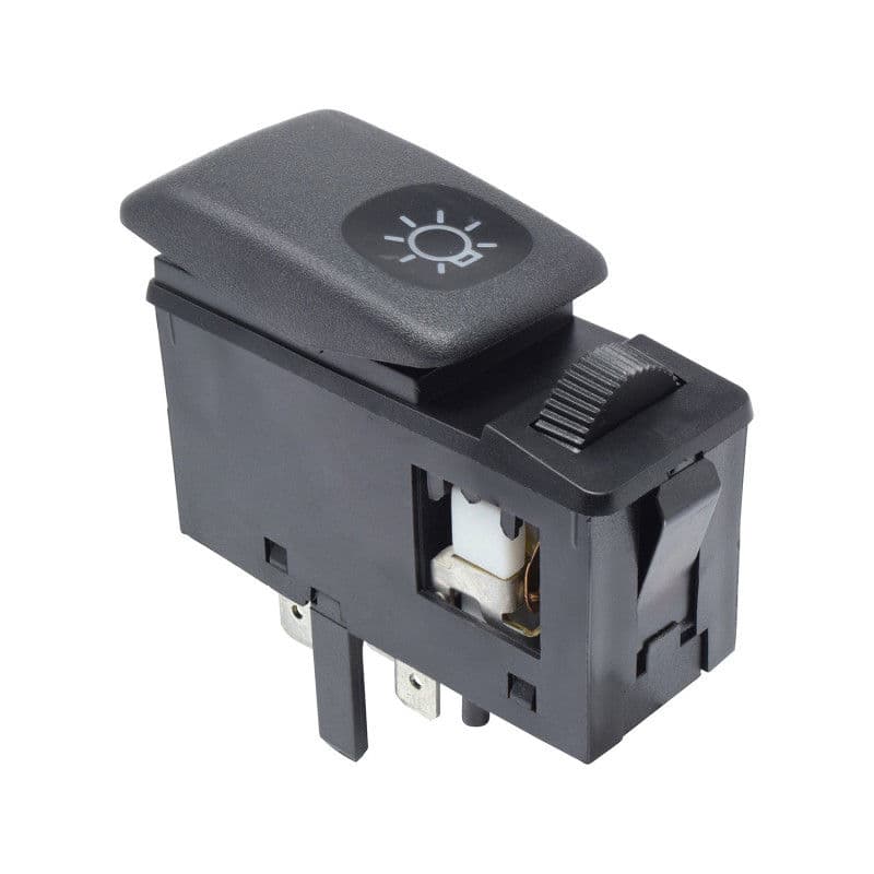 Interruptor Luz De Faro Volkswagen Jetta A2 1988-1992 8 Pines Con Regulador 1 Tecla Negro 12V Tipo Original Tipo Original