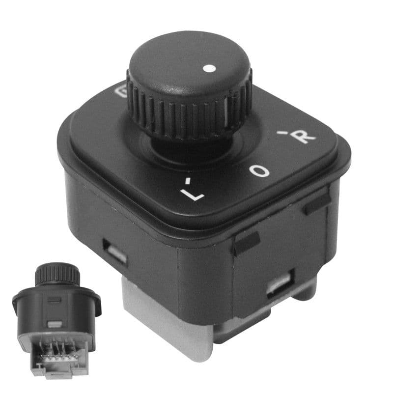 Control Electrico De Espejo Volkswagen Tiguan 2008-2011 6 Pines 1 Tecla Negro Con Desempaã±Ante 12V