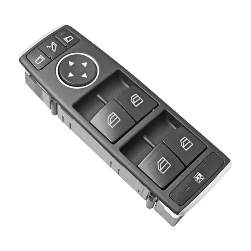 Control Electrico De Elevador Mercedes-Benz Clase-C 2007-2014 3 Pines 9 Teclas Negro Para Espejos Autoabatibles 12V Manijauto