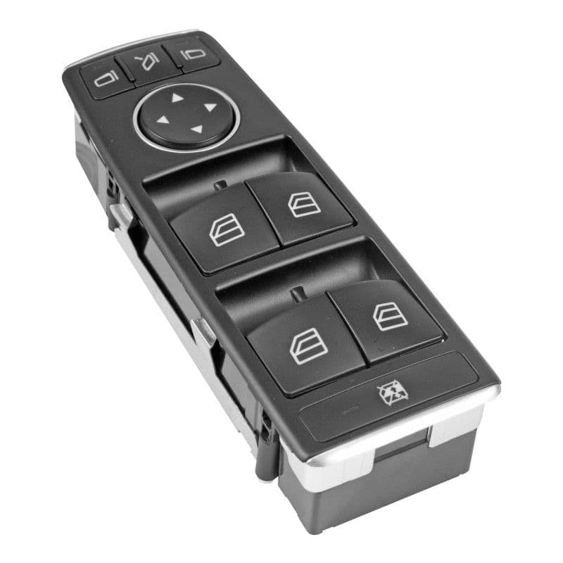 Control Electrico De Elevador Mercedes-Benz Ml 350 2012-2016 3 Pines 9 Teclas Negro Filo Cromado Para Espejos Autoabatibles 12V Manijauto