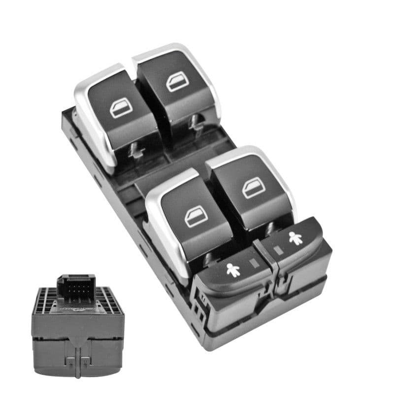 Control Electrico Audi Tt Coupe 2011-2014 10 Pines 6 Teclas Negro Filo Plata 12V Manijauto