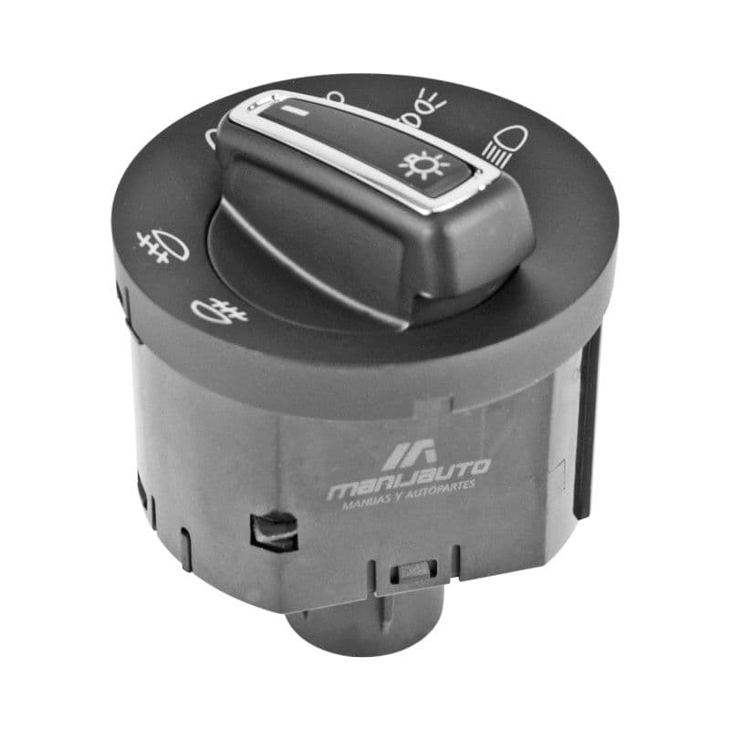Interruptor Luz De Faro Volkswagen Jetta Bicentenario 2011-2018 10 Pines 2 Pasos Negro Filo Cromado Base Corta Para Faro Niebla 12V Ma Manijauto