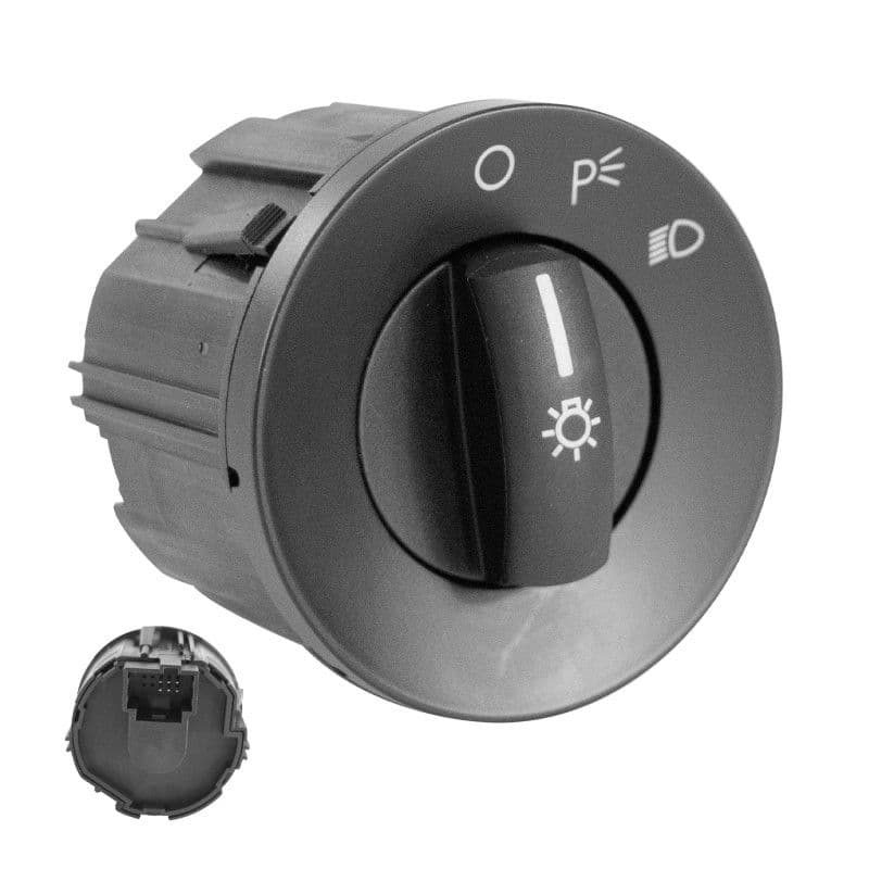 Control Electrico De Luces Ford Fiesta 2011-2019 6 Pines Redondo Negro Sin Faro Niebla 12V Manijauto